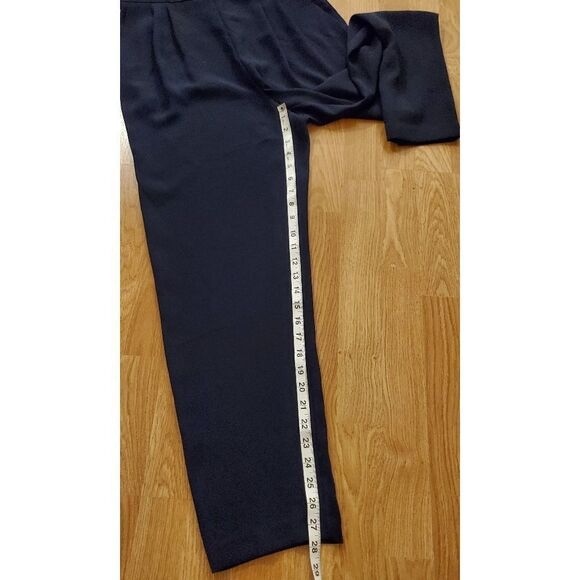 1901 Velvet Trim Halter Jumpsuit sz 8 in Navy - Picture 11 of 13